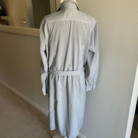 Lands’ End: NEW Women Blue and White Stripe Button Down Shirt Dress. Size 14 - Picture 2 of 10